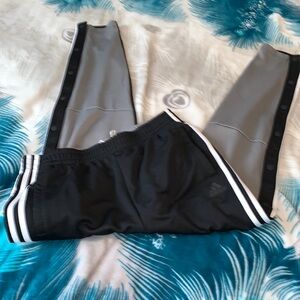 adidas Black and Gray breakaway Sweatpants